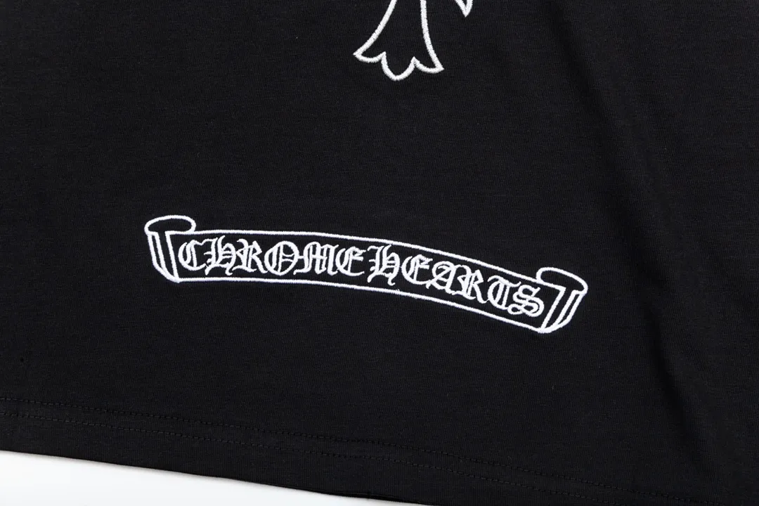 Chrome Hearts/ 🪡 Logo Same Style T Versatile : Black Size：XS~L